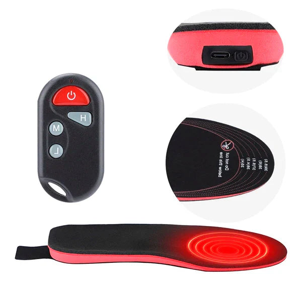 Wireless Rechargeable Heated Shoe Insoles | Electric Foot Warmers