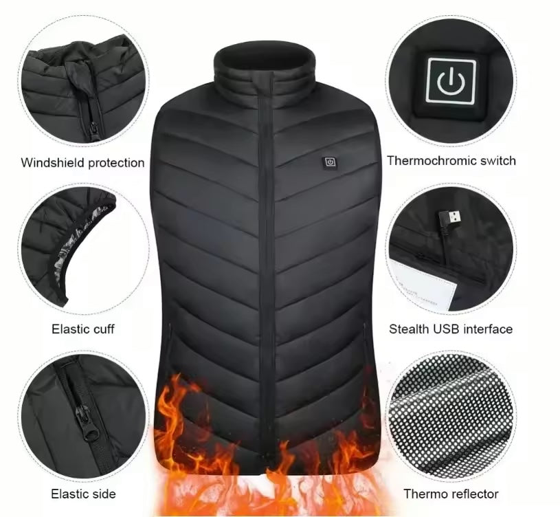 Heated Vest for Men & Women | 8 Heat Zones, Durable & Washable