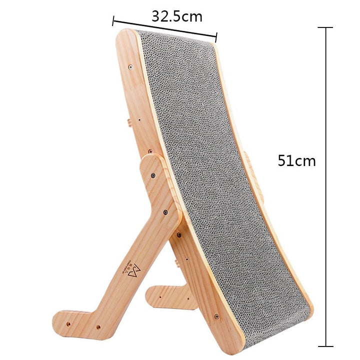 Wooden Cat Scratcher & Lounger