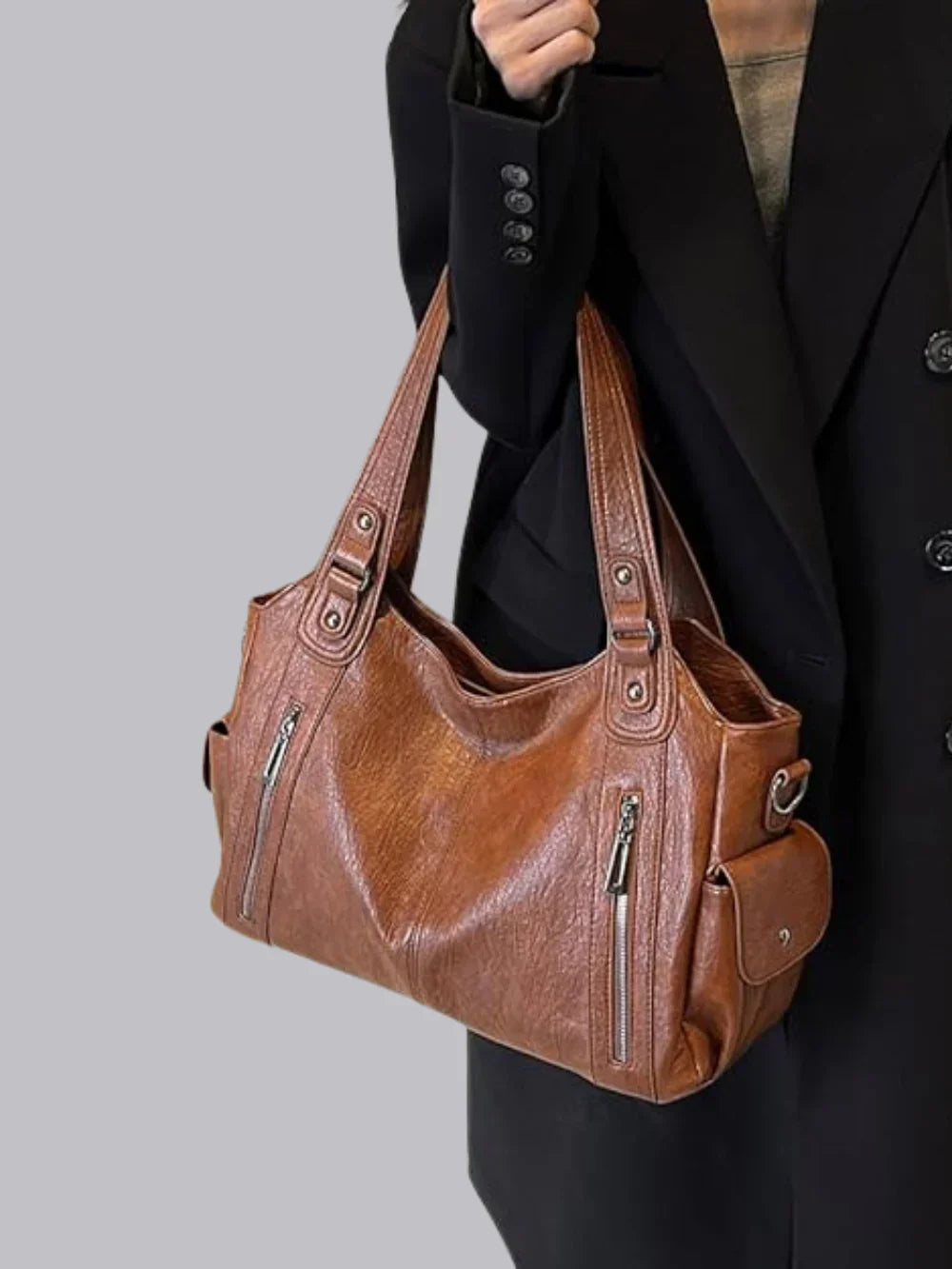 Classic Leather Shoulder Bag for Women | Casual & Formal