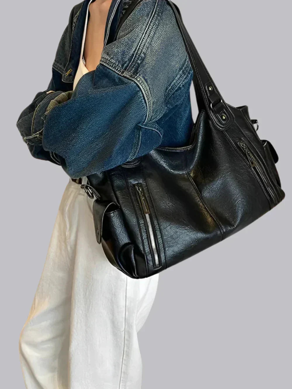 Classic Leather Shoulder Bag for Women | Casual & Formal