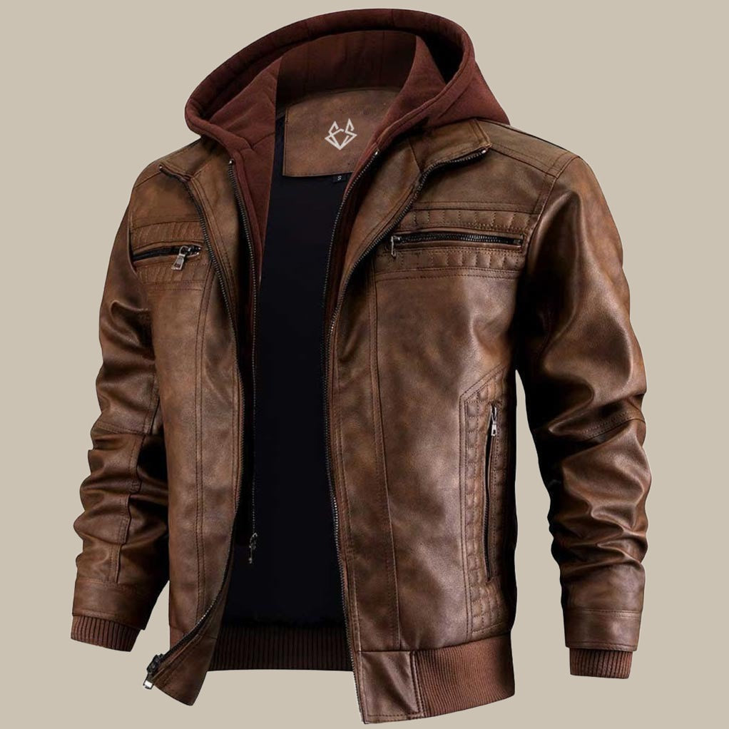 Men’s Premium Leather Style Jacket | Sleek Outerwear