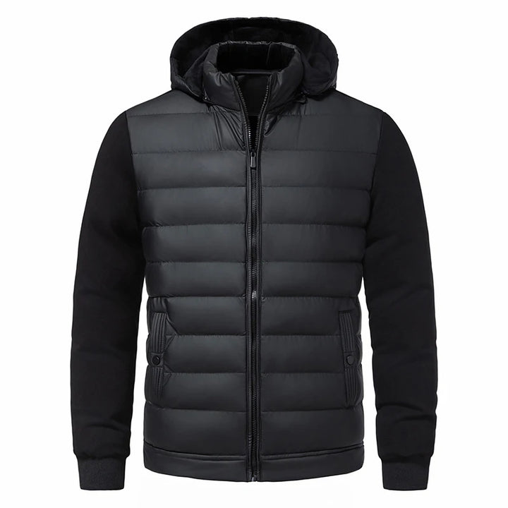 Men’s Black Hooded Cardigan Jacket