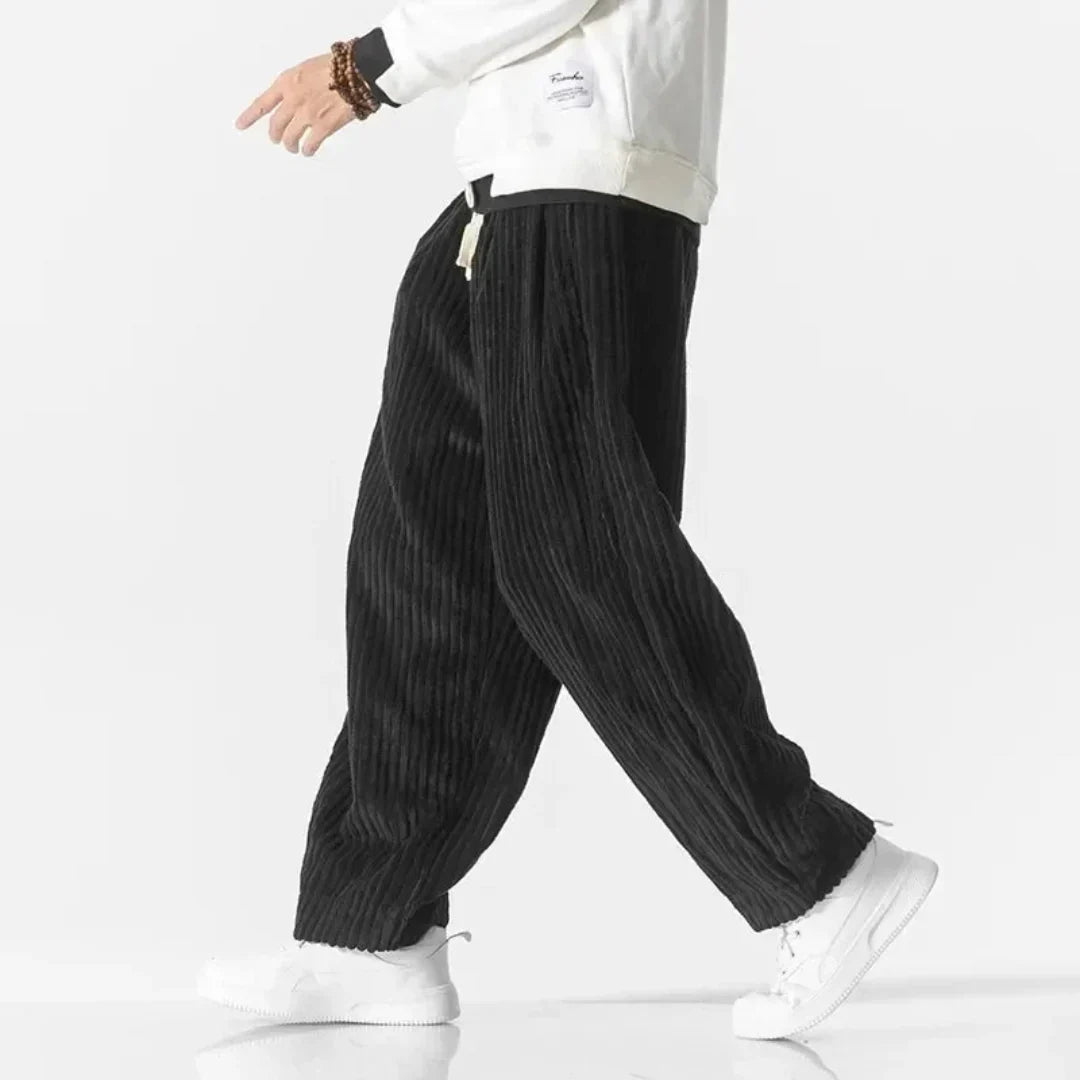 Wide-Leg Corduroy Trousers for Men
