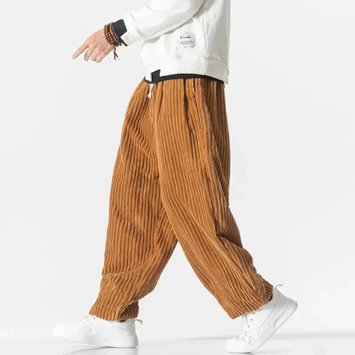 Wide-Leg Corduroy Trousers for Men