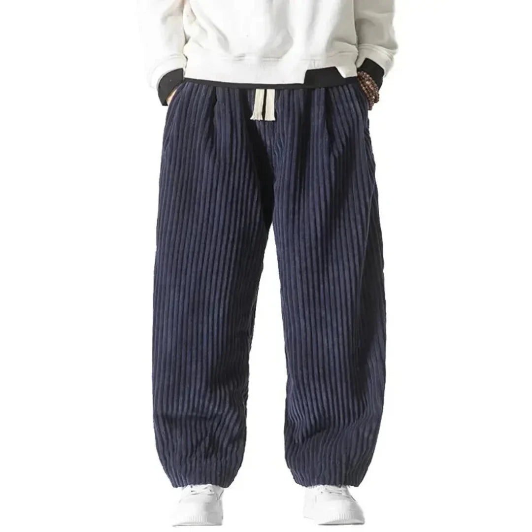 Wide-Leg Corduroy Trousers for Men