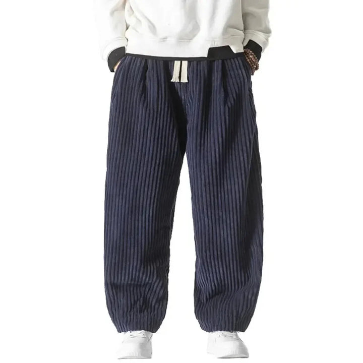 Wide-Leg Corduroy Trousers for Men