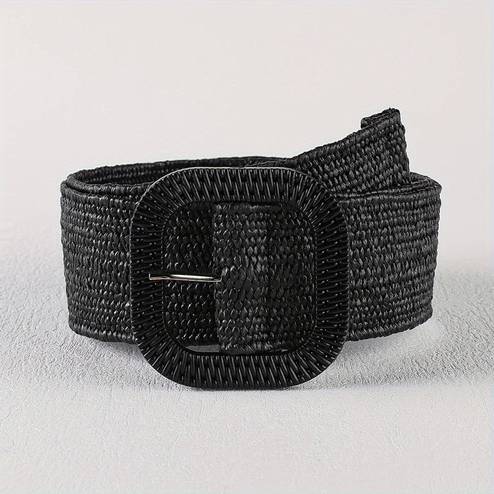 Katri | Elegant Boho Braided Belt with Square Buckle