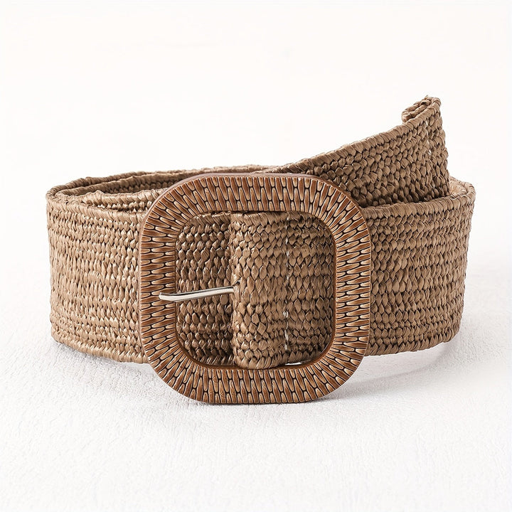 Katri | Elegant Boho Braided Belt with Square Buckle