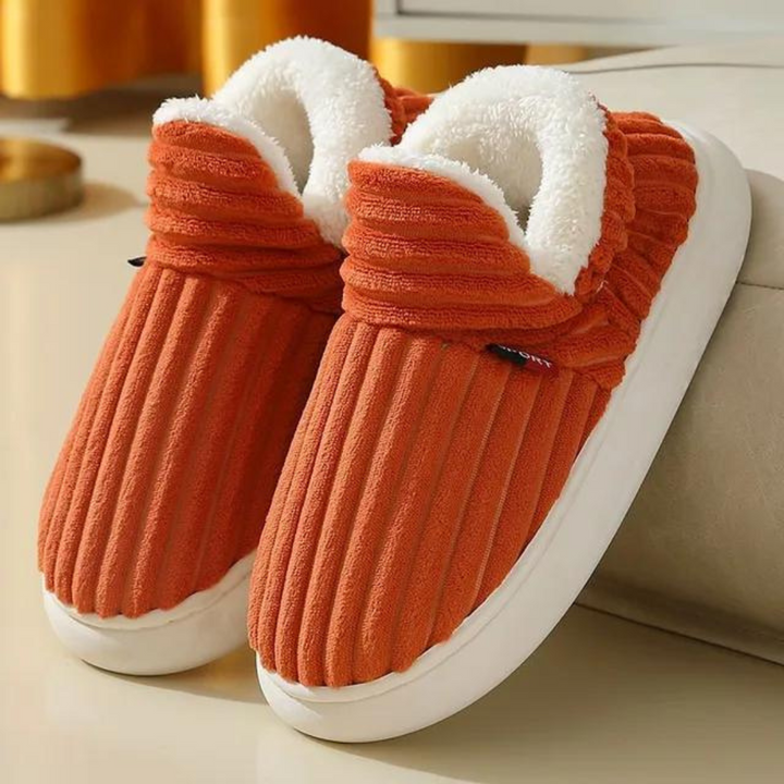 Unisex Aloe-Design Winter Slippers | Cozy Lining & Non-Slip Sole