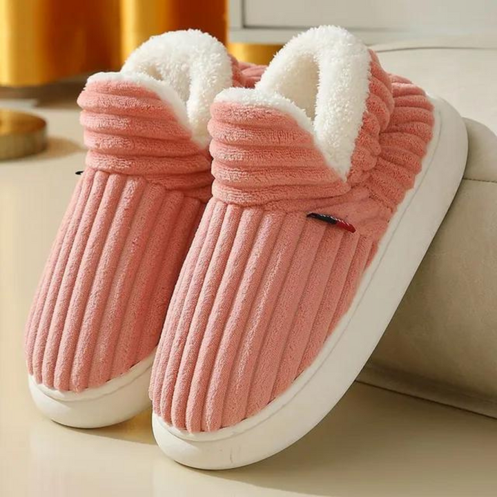 Unisex Aloe-Design Winter Slippers | Cozy Lining & Non-Slip Sole