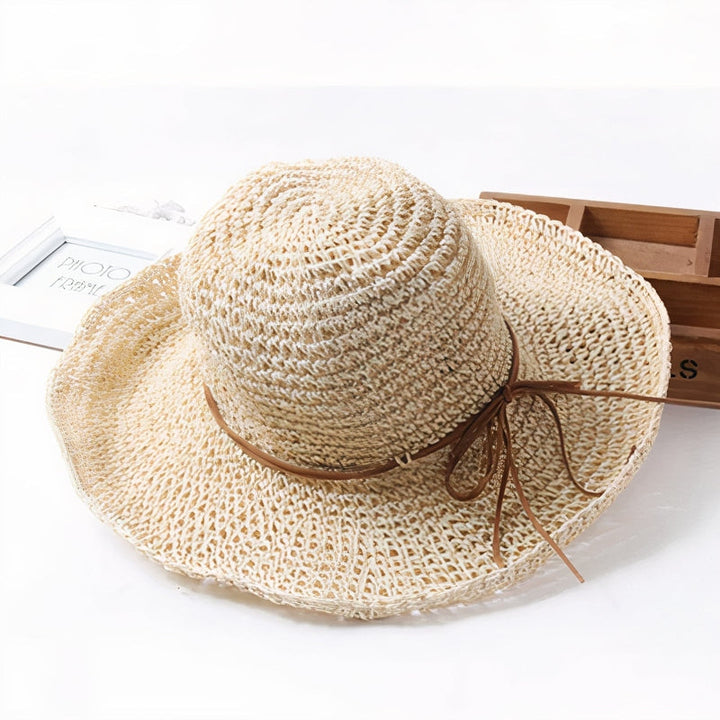 Selina | Women’s Wide-Brim Foldable Straw Beach Hat