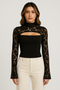 Zenitha | Black Lace Top for Women