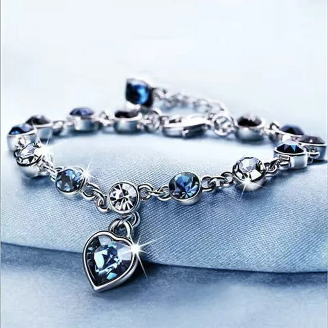 Luna | Adjustable Sterling Silver Crystal Bracelet