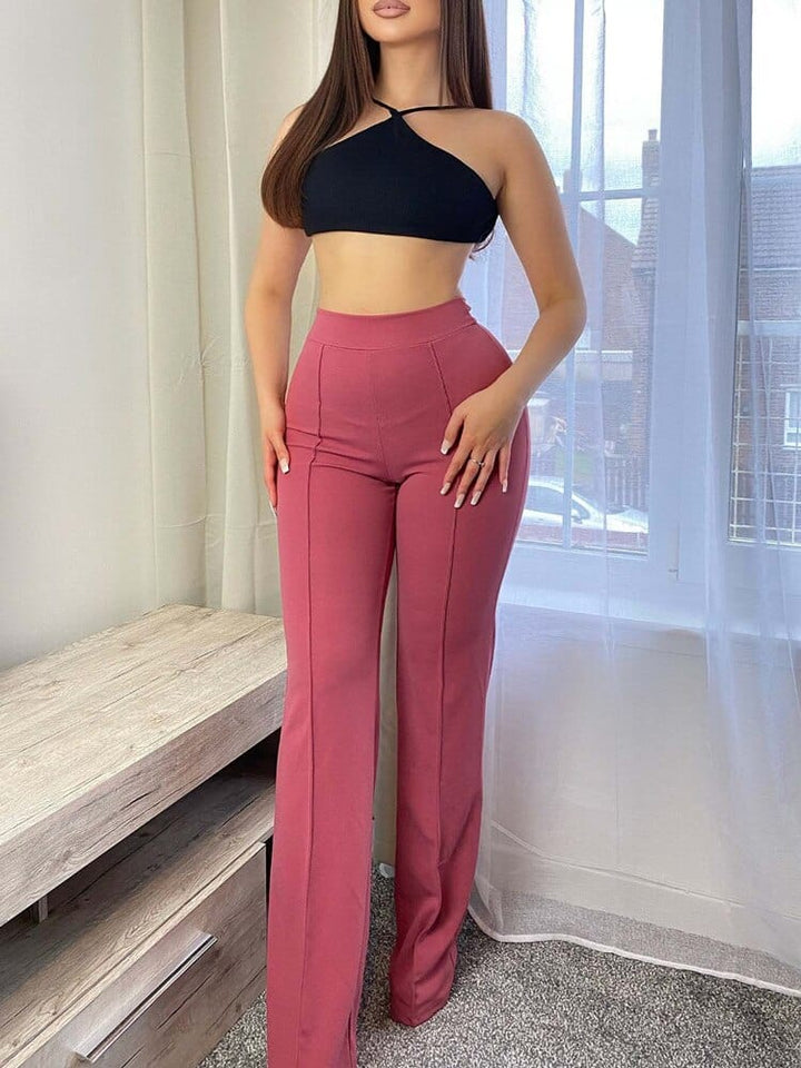 Halina | Women’s Elegant High-Waist Flared Pants