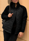 Women’s Quilted Woven Jacket with Stand Collar