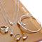 Eva | Women’s 4‑Piece Sterling Silver Teardrop Jewelry Set