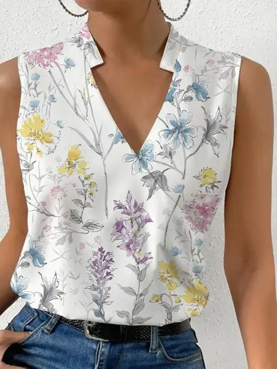 Rhiara | Sleeveless Flowy Top for Women