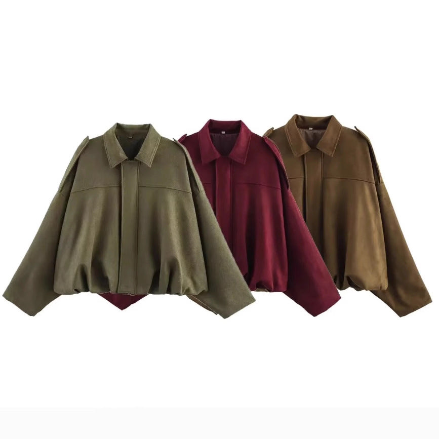 Women's Oversized Faux Leather Jacket | Stylish Coat