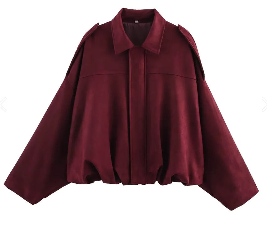 Women's Oversized Faux Leather Jacket | Stylish Coat
