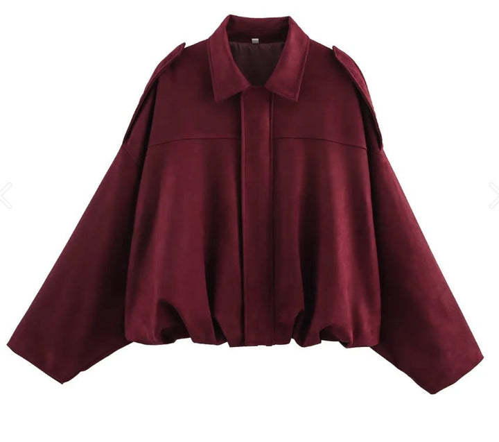 Women's Oversized Faux Leather Jacket | Stylish Coat