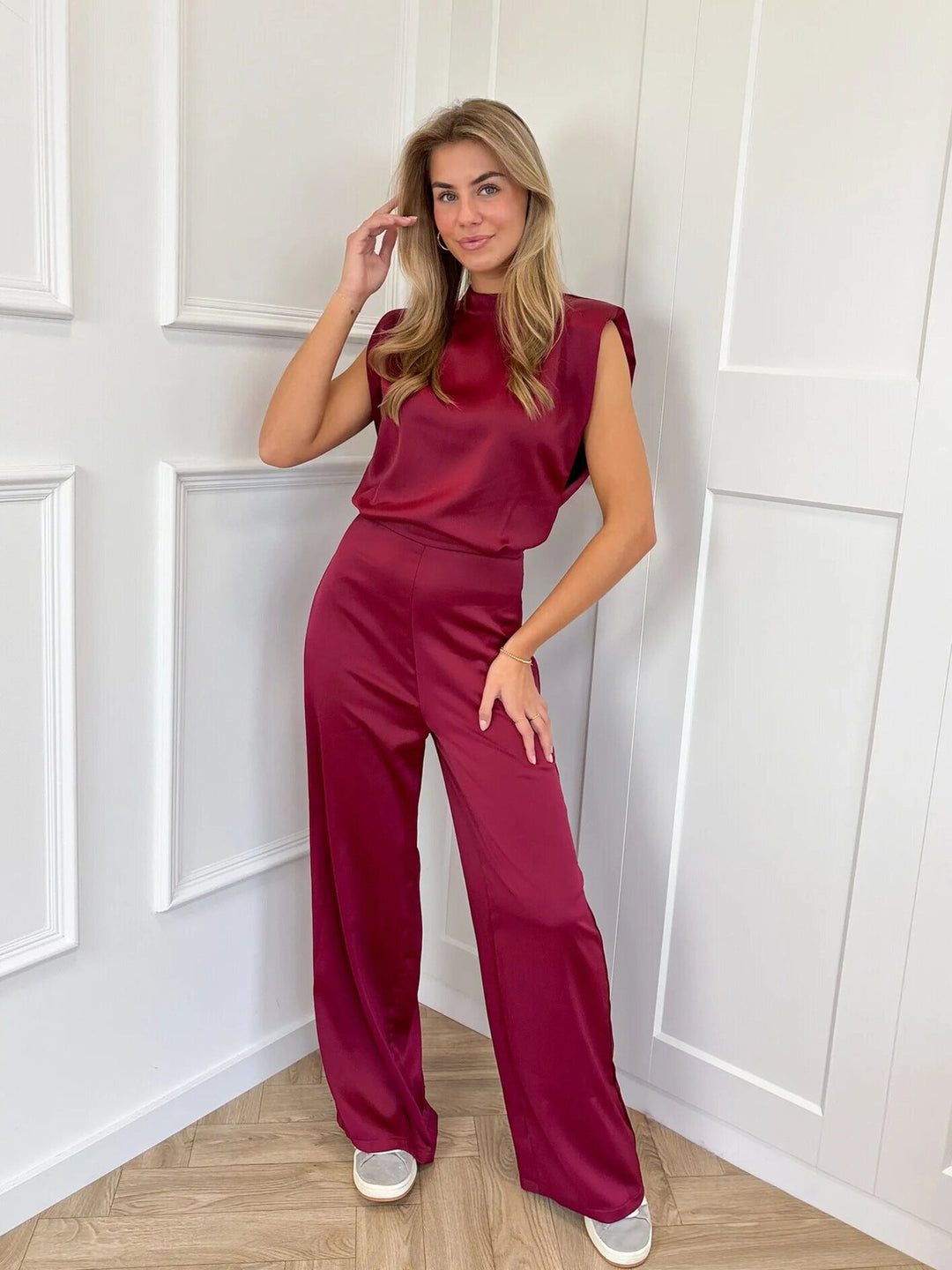 Womens Luxe Satin Look Jumpsuit