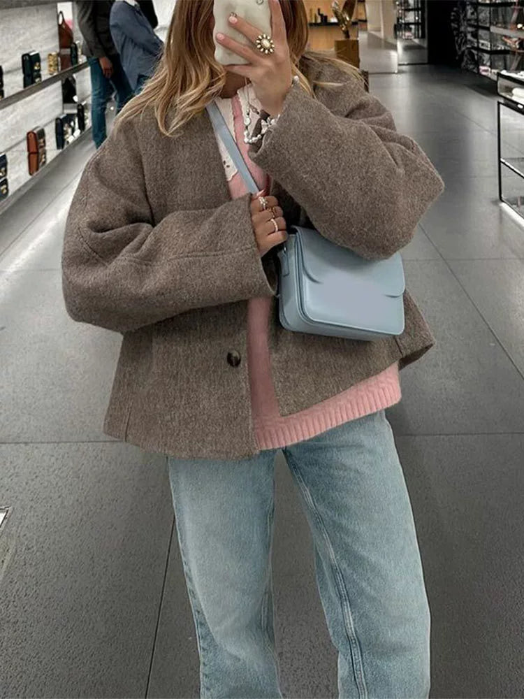 Women’s Oversized Wool-Blend Coat | Business Casual