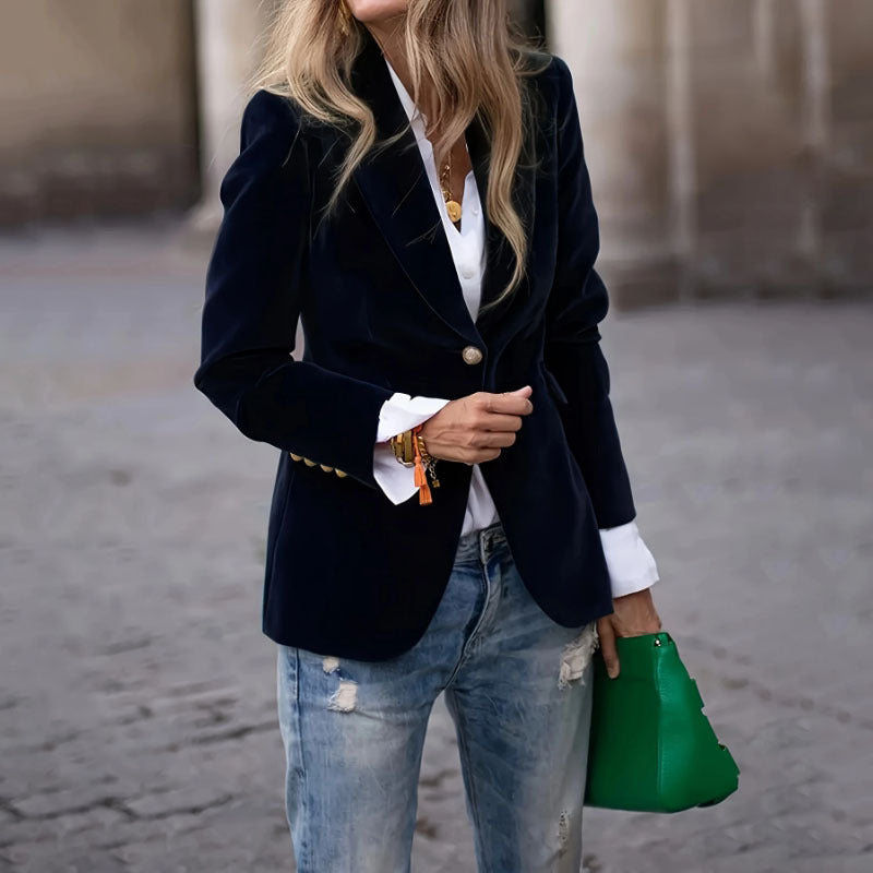 Women’s Velvet Slim Fit Blazer | Smart Casual