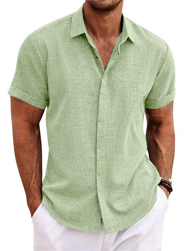 Feron | Men’s Short-Sleeve Linen Shirt