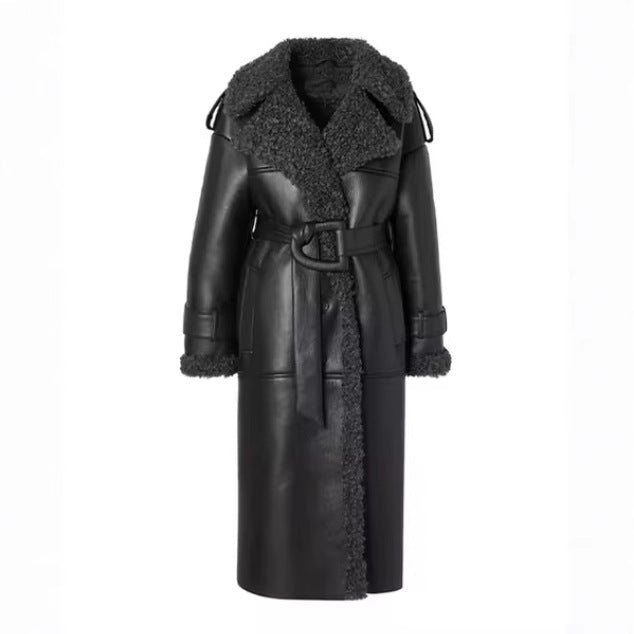 Chic Women's Leather Jacket | Stylish & Warm Outerwear
