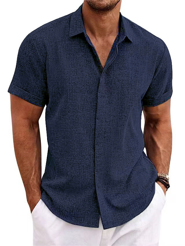 Feron | Men’s Short-Sleeve Linen Shirt