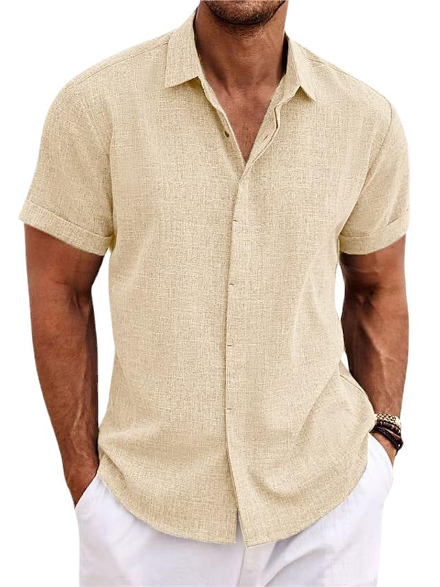 Feron | Men’s Short-Sleeve Linen Shirt