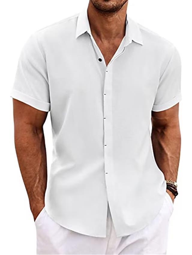 Feron | Men’s Short-Sleeve Linen Shirt