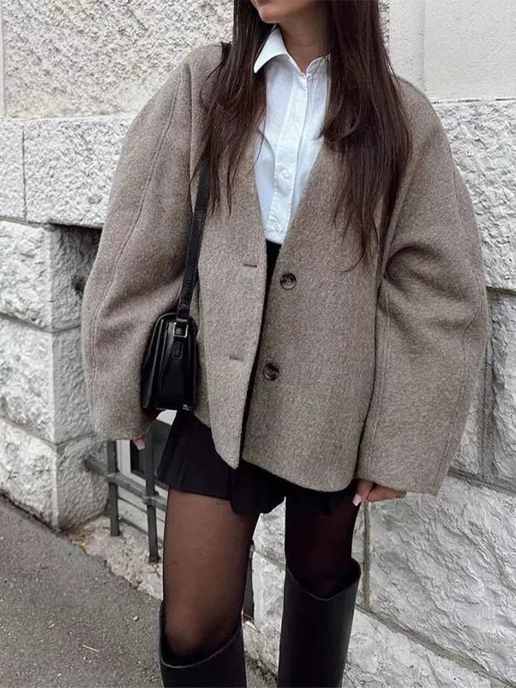 Women’s Oversized Wool-Blend Coat | Business Casual