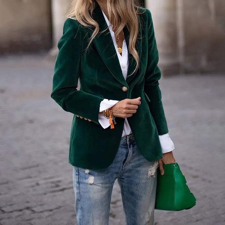 Women’s Velvet Slim Fit Blazer | Smart Casual