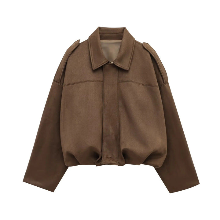 Women's Oversized Faux Leather Jacket | Stylish Coat