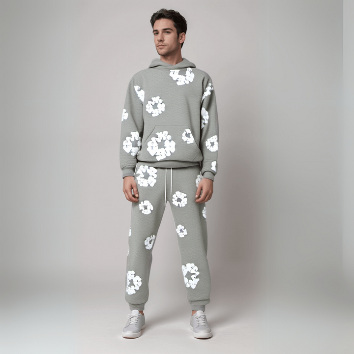 Unisex Cotton Wreath Hoodie & Jogger Set | Matching Set