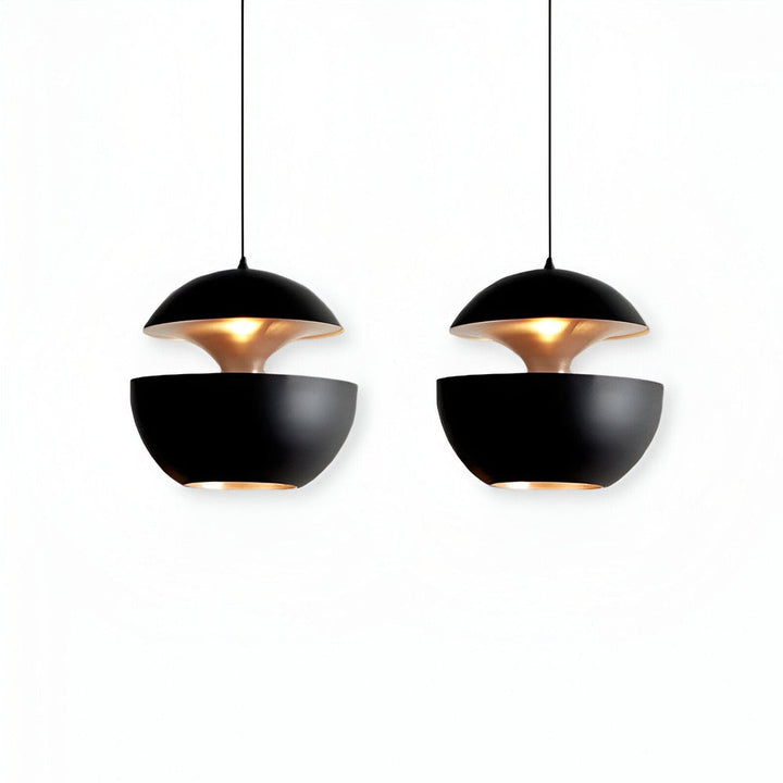 Apple Hanging Lamp | Black & White Solar-Inspired Light