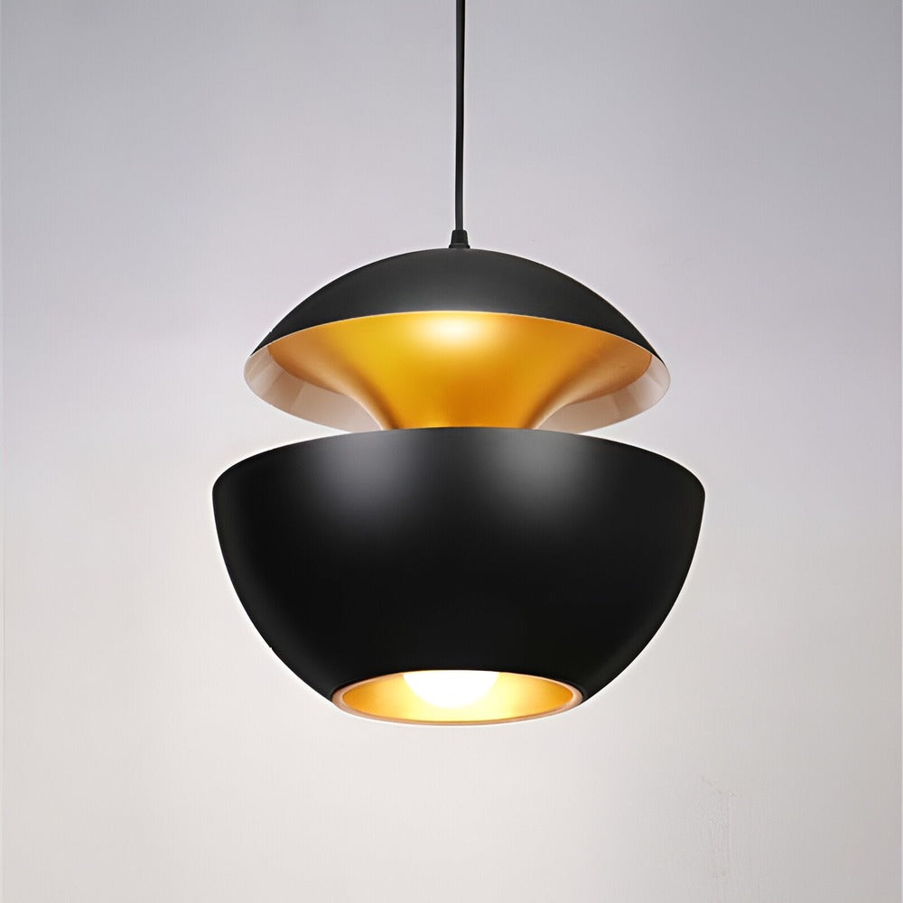 Apple Hanging Lamp | Black & White Solar-Inspired Light