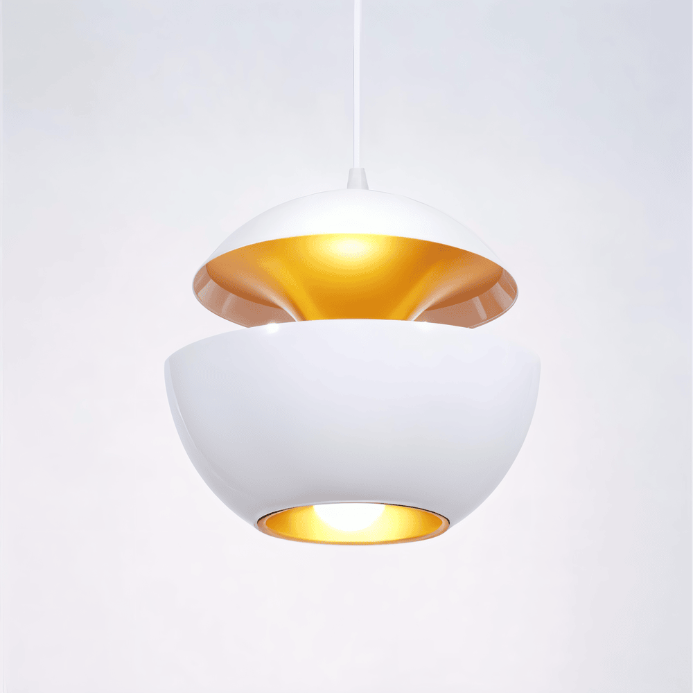 Apple Hanging Lamp | Black & White Solar-Inspired Light