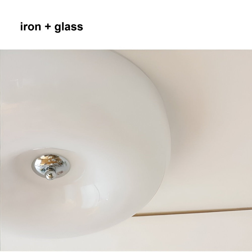 Donut Ceiling Light | Modern Scandinavian White Glass Pendant Lamp