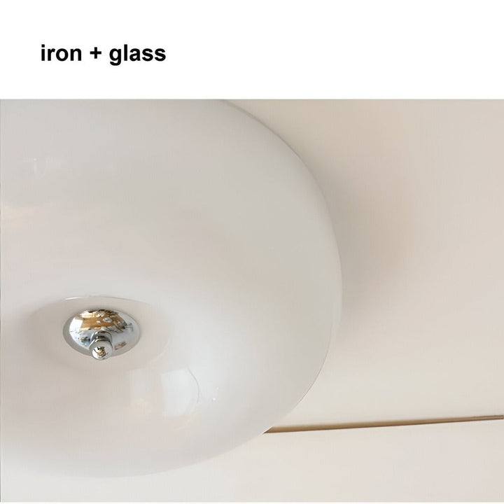 Donut Ceiling Light | Modern Scandinavian White Glass Pendant Lamp