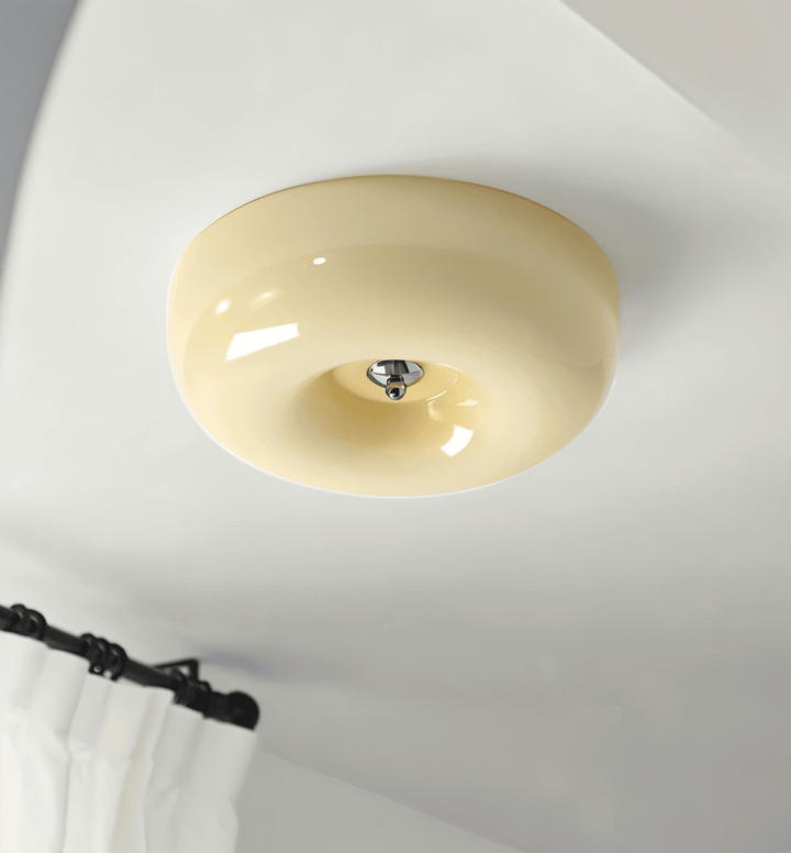 Donut Ceiling Light | Modern Scandinavian White Glass Pendant Lamp