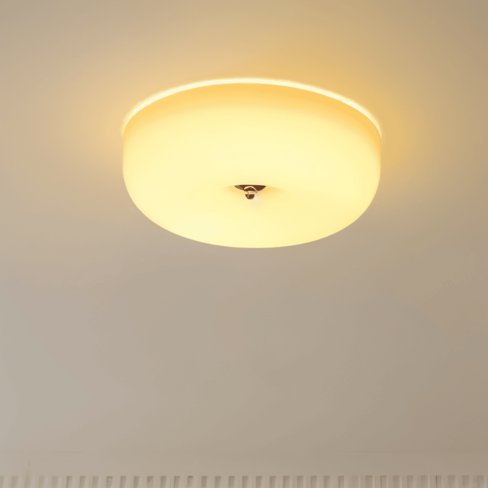 Donut Ceiling Light | Modern Scandinavian White Glass Pendant Lamp