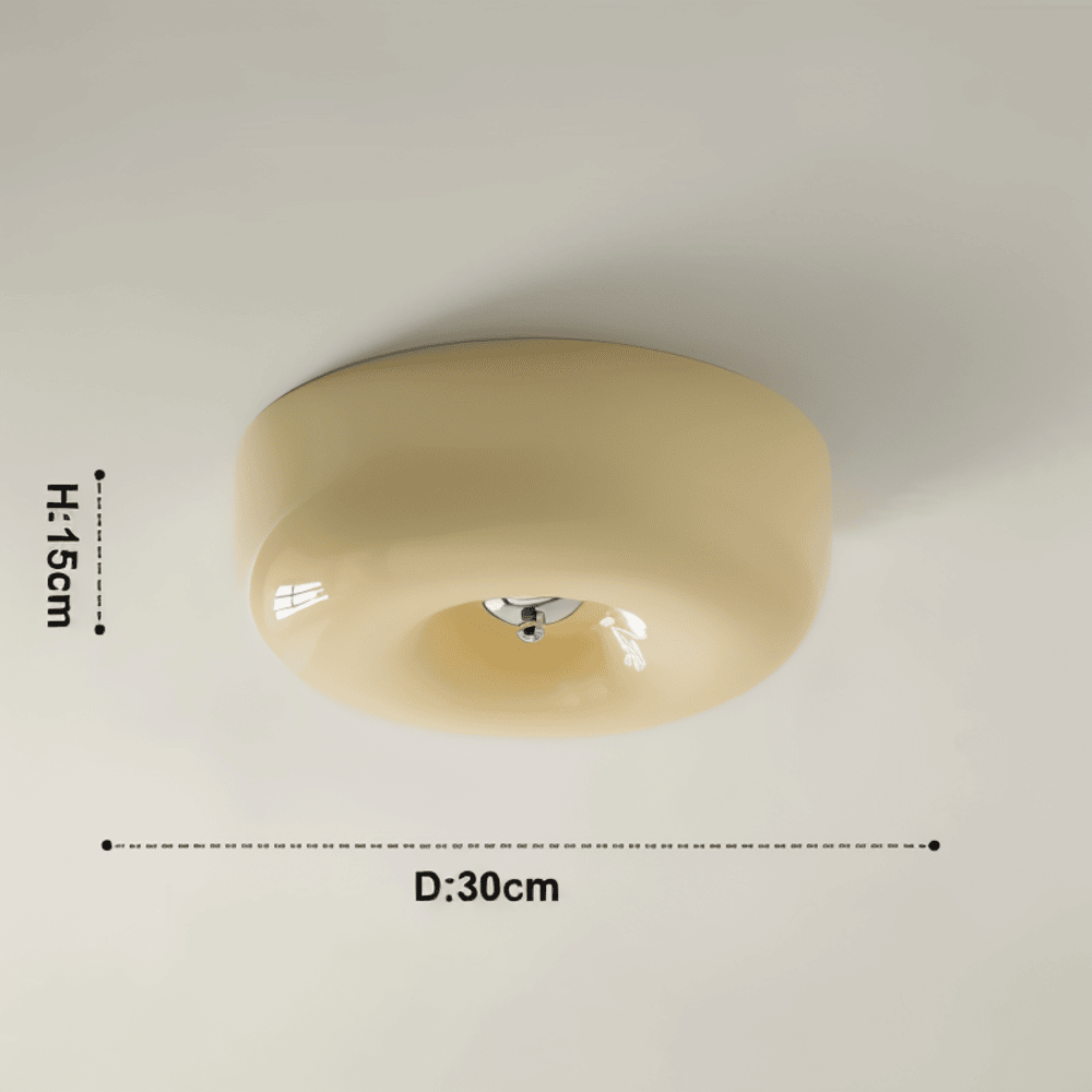 Donut Ceiling Light | Modern Scandinavian White Glass Pendant Lamp