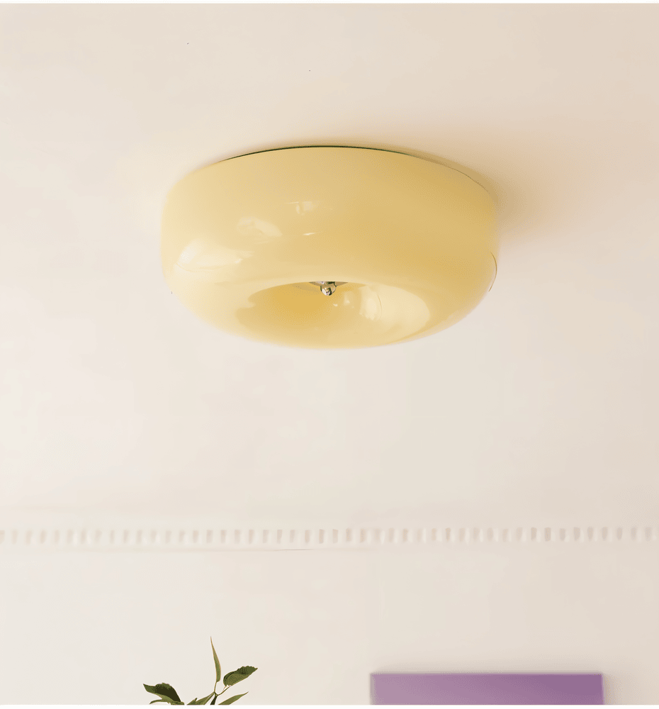 Donut Ceiling Light | Modern Scandinavian White Glass Pendant Lamp
