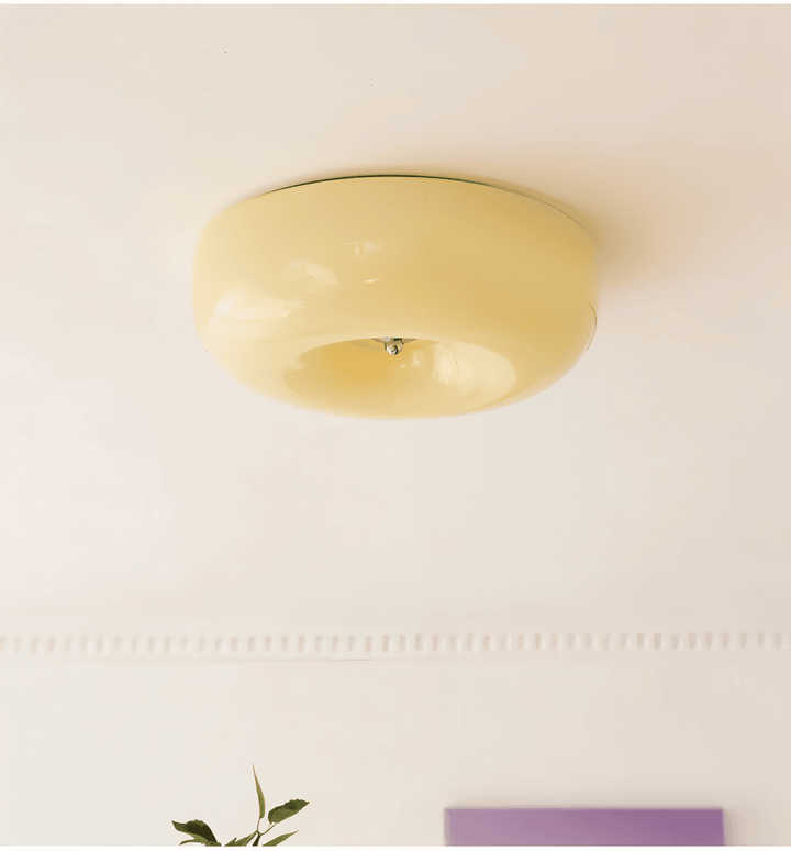 Donut Ceiling Light | Modern Scandinavian White Glass Pendant Lamp