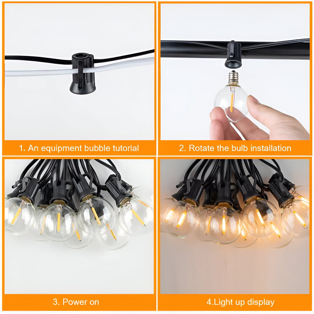 G40 Globe LED Outdoor String Lights