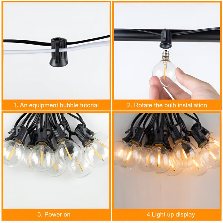 G40 Globe LED Outdoor String Lights