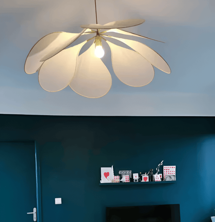 Vintage Flower Fabric Pendant Light